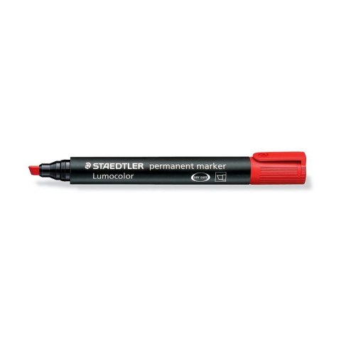Marker permanentny wkład czerwony 2-5mm ścięta końcówka Staedtler