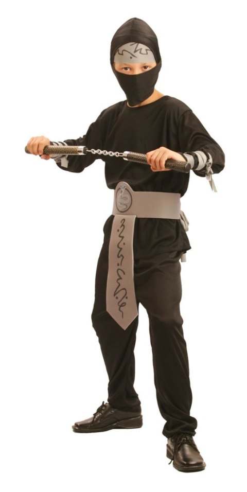 Kostium dziecięcy - Ninja szary pas - rozmiar S Arpex (SD2548-S-1515)